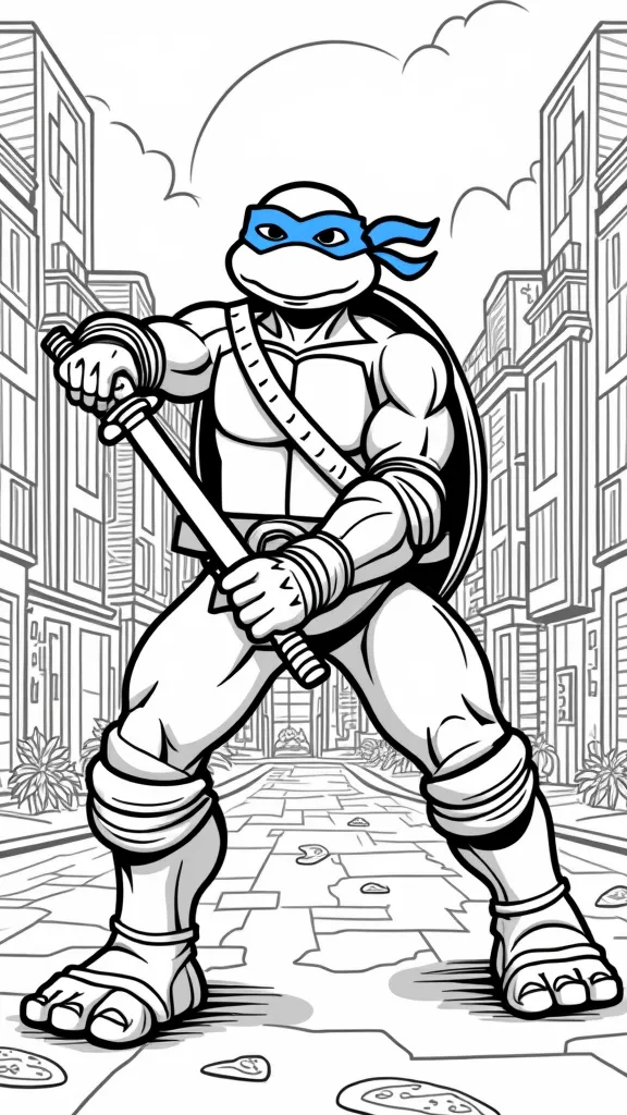 leonardo turtle coloring pages